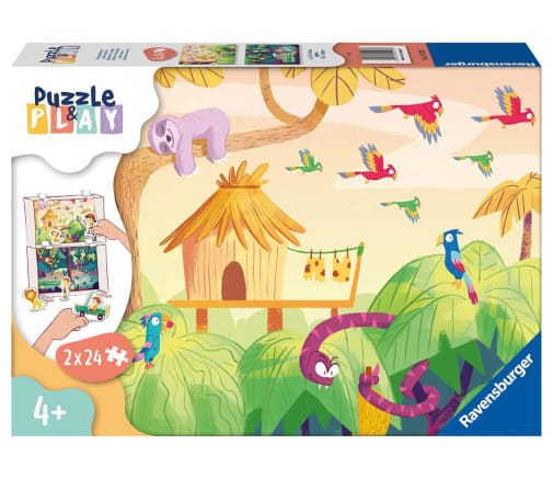 Ravensburger Puzzle & Play: Jungle Exploration Childrens Puzzle (2 x 24 piece)