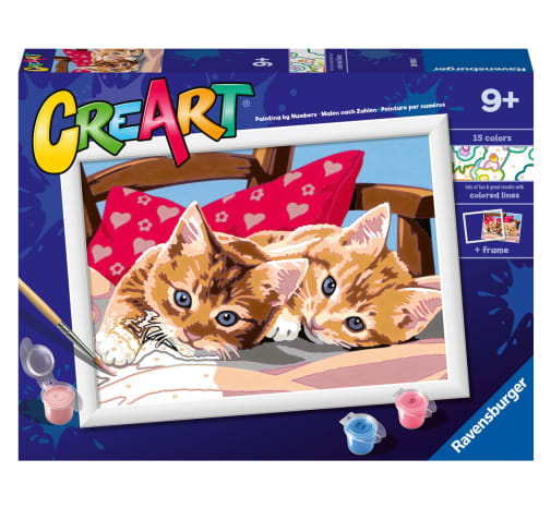 Ravensburger Creart Paint by Number - Two Cuddly Cats (7x10)