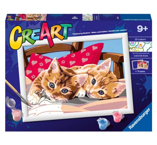 Ravensburger Creart Paint by Number - Two Cuddly Cats (7x10)