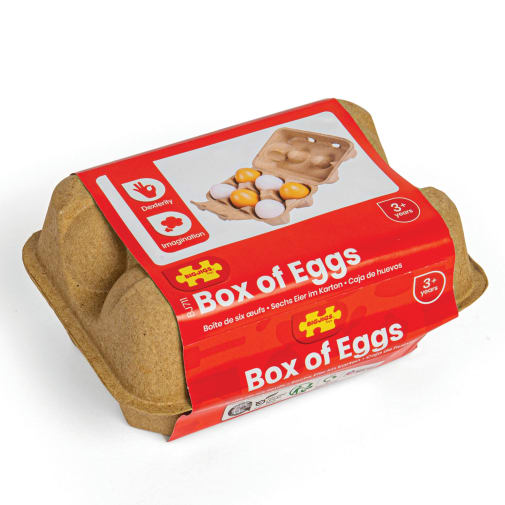 BigJigs Toys Box of Six Eggs in Carton