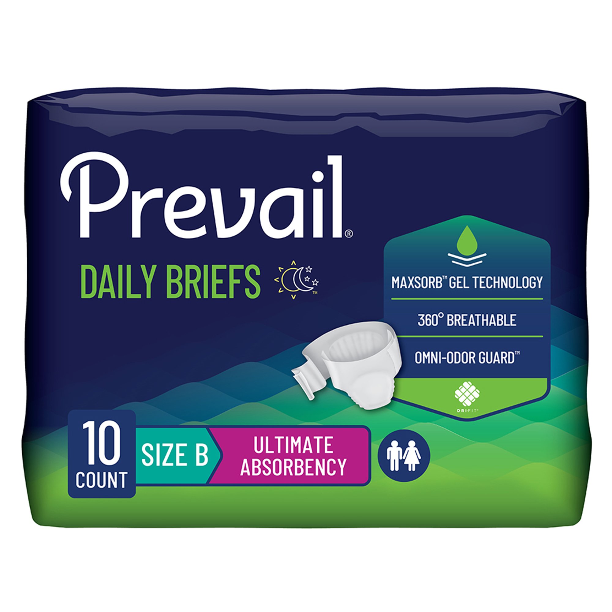 Prevail Bariatric Ultimate Absorbency Incontinence Brief, Size B MK 707285