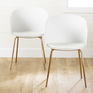 Flam - Dining Chair with Metal Legs - Set of 2 Flam - Dining Chair with Metal Legs - Set of 2
