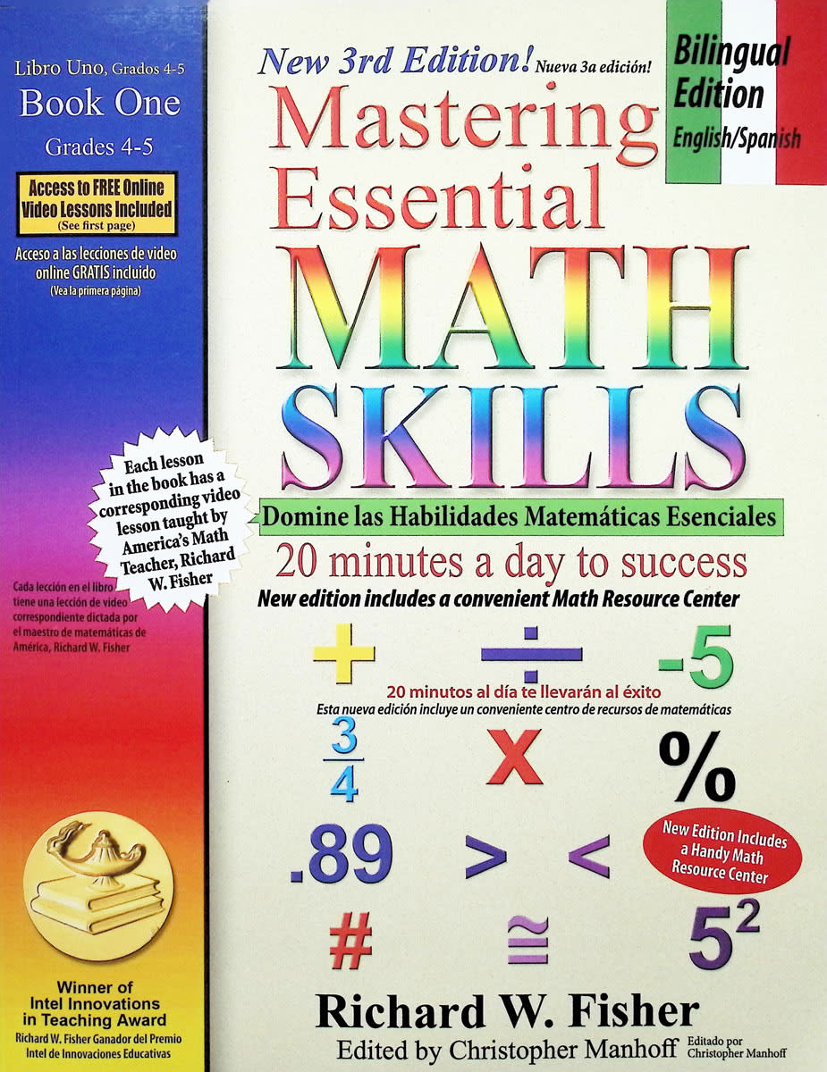 Mastering Essential Math Skills, Book 1 - Grades 4-5: Bilingual Edition, English-Spanish (Spanish Edition)
