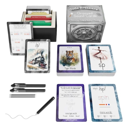 Learn to Read and Spell: Code Breakers Grooved Sound Cards (with 6 pens/refills/mirror)