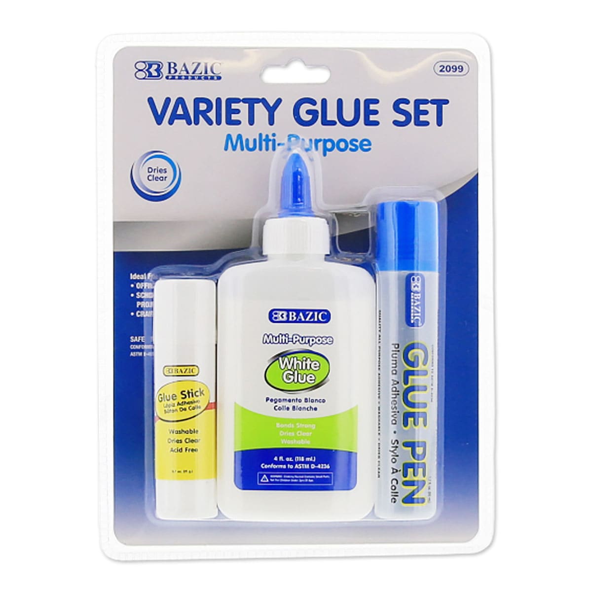 Variety Glue Set 3/pack (stick, bottle & pen)