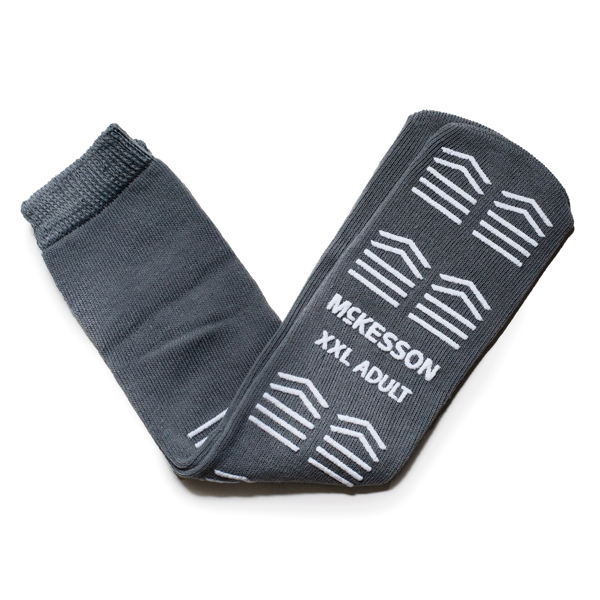 McKesson Slipper Socks, Single Tread, 2X-Large, Gray MK 1253291