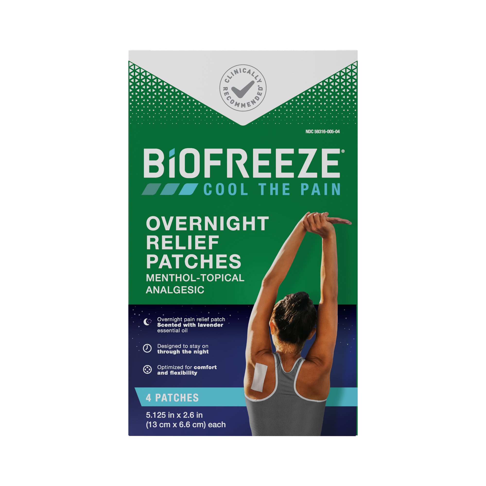 Biofreeze Overnight Relief Menthol-Topical Analgesic Patches MK 1258925