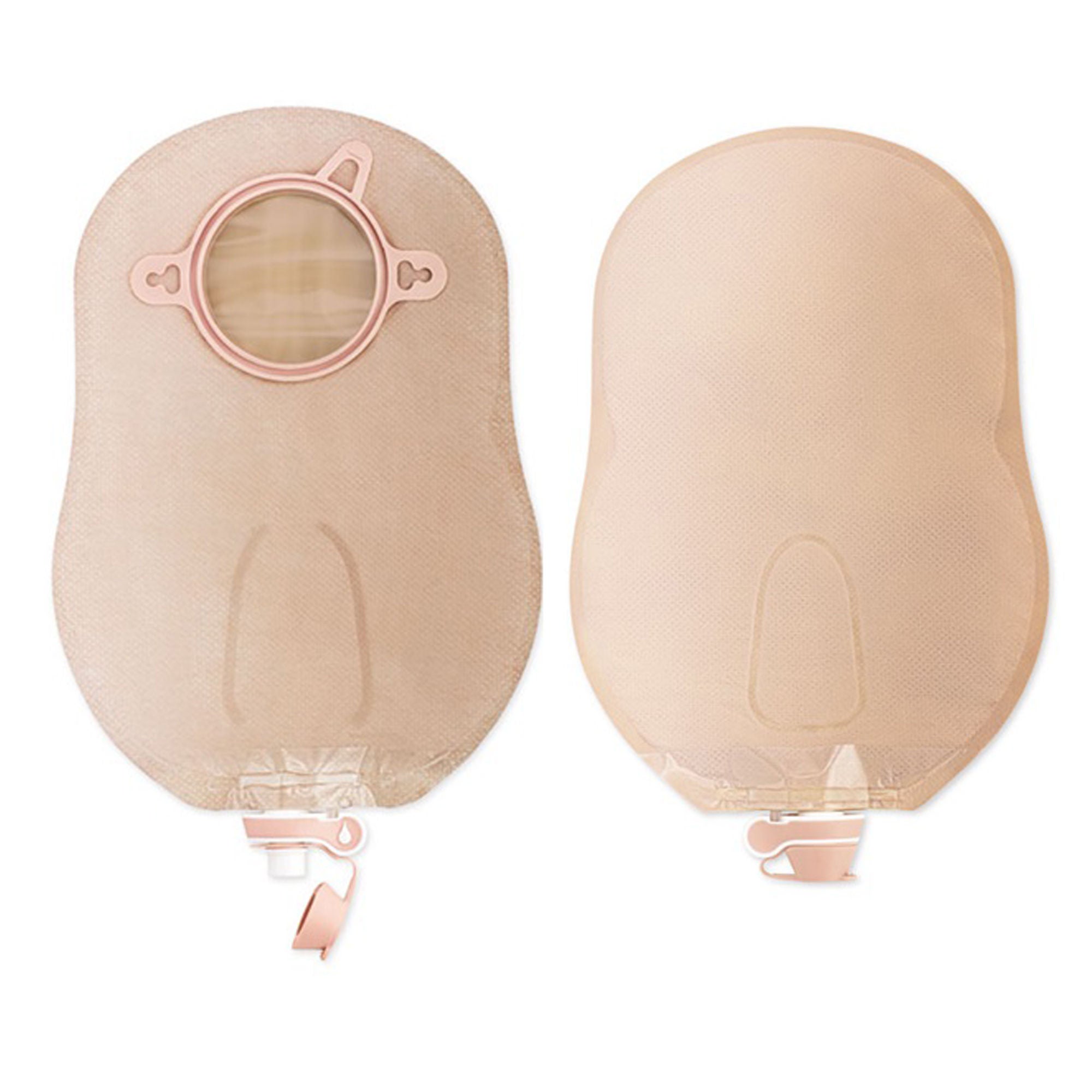 New Image Two-Piece Beige Urostomy Pouch, 57 mm Flange, Red Color Match MK 474524