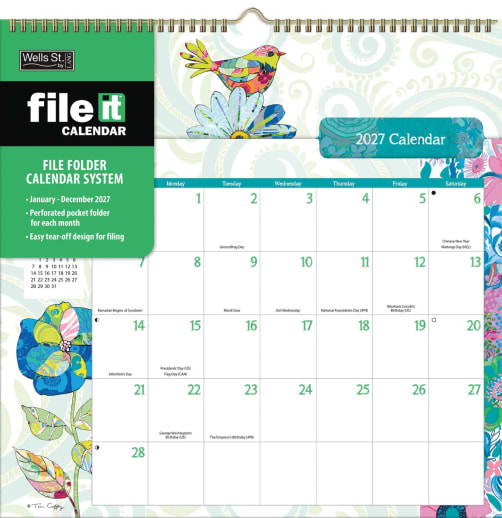 Ladybird 2027 File-It Wall Calendar