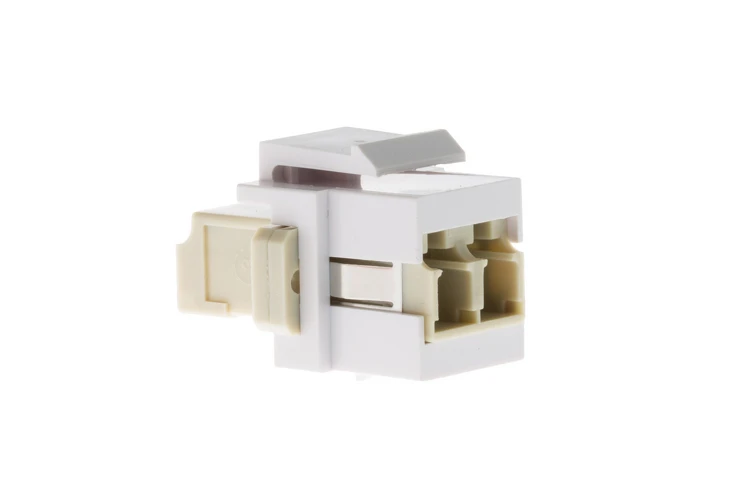 Keystone Snap In LC Fiber Module, White Keystone Snap In LC Fiber Module, White