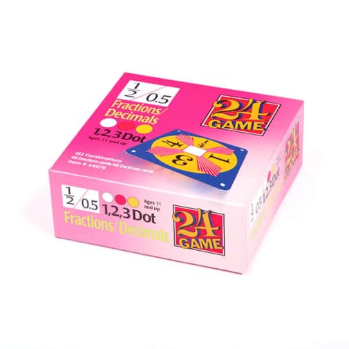 24 Game 96-Card Deck: Fractions/Decimals