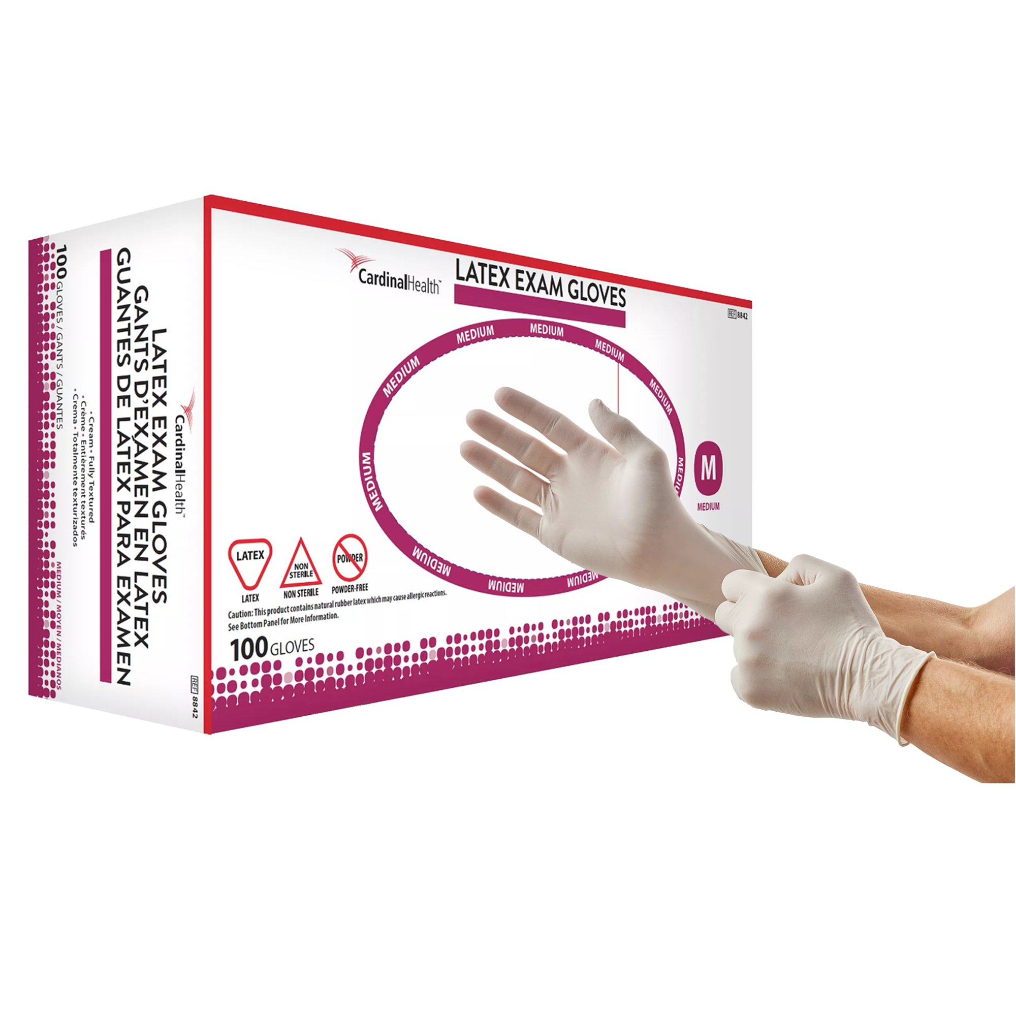 Positive Touch Latex Exam Glove, Medium, Ivory MK 352636