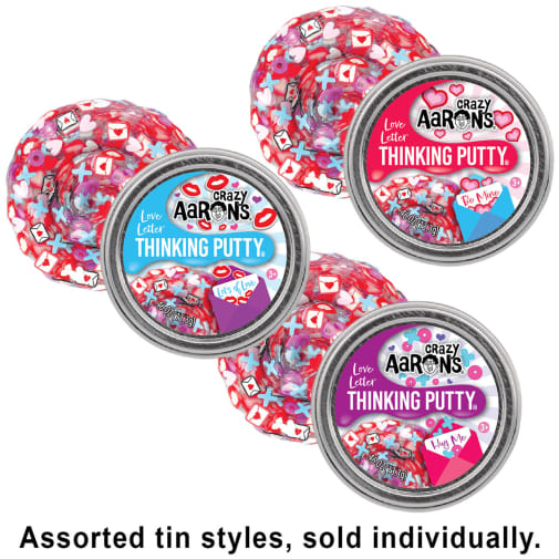 Crazy Aaron's Love Letter Thinking Putty 2" Mini Tin (assorted style)