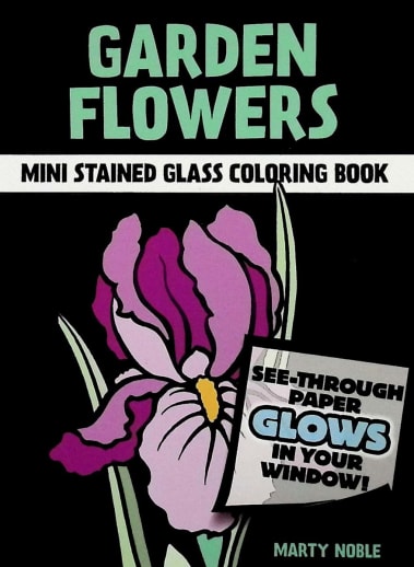 Garden Flowers Small Stained Glass Coloring Book