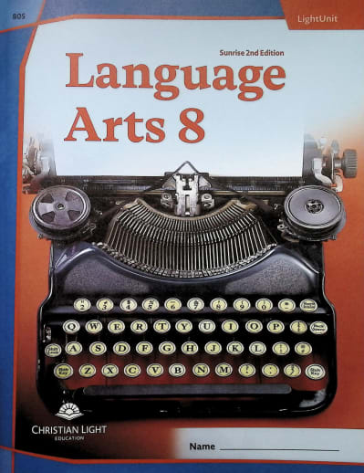 Language Arts LightUnit 805 Sunrise 2nd Edition