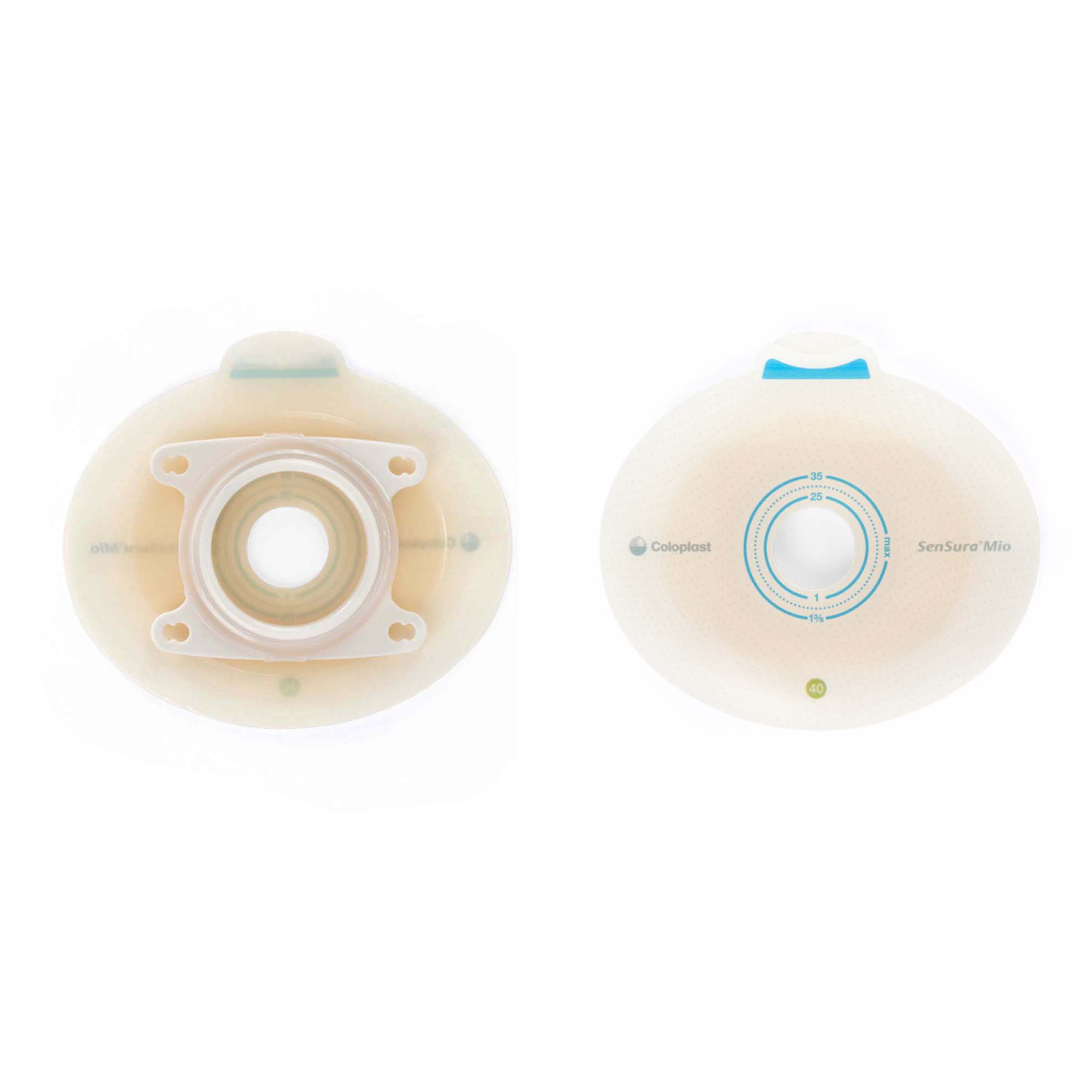 SenSura Mio Click Ostomy Barrier, 20 mm Stoma Opening, Green Color Match MK 891224