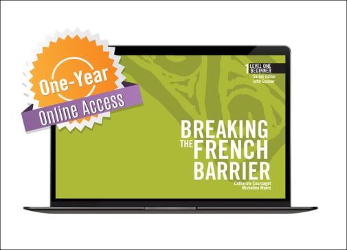 Breaking the French Barrier Level 1 (Beginner) Digital Audio & Enhancements Online Access Code - 1 Year Subscription