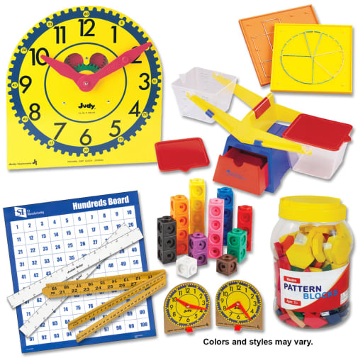 Manipulative Kit 1 (Wooden Pattern Block Upgrade, Judy Clock, Optional Items)