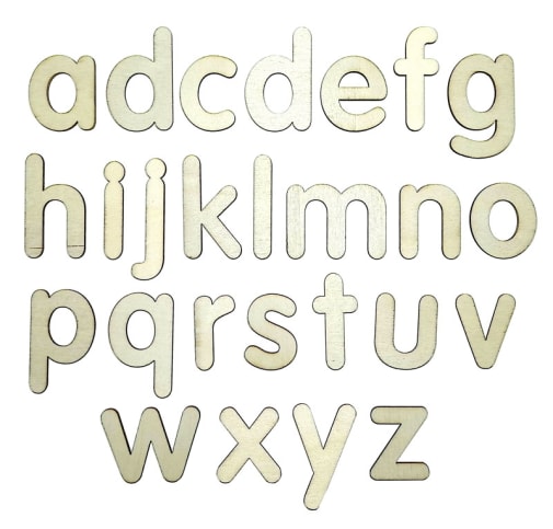 Wooden Letter Lower Rounded Sans Serif (6 inches)