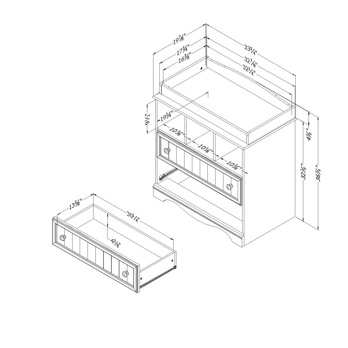 Savannah Changing Table Changing table Nursery Baby and Kids Products South Shore