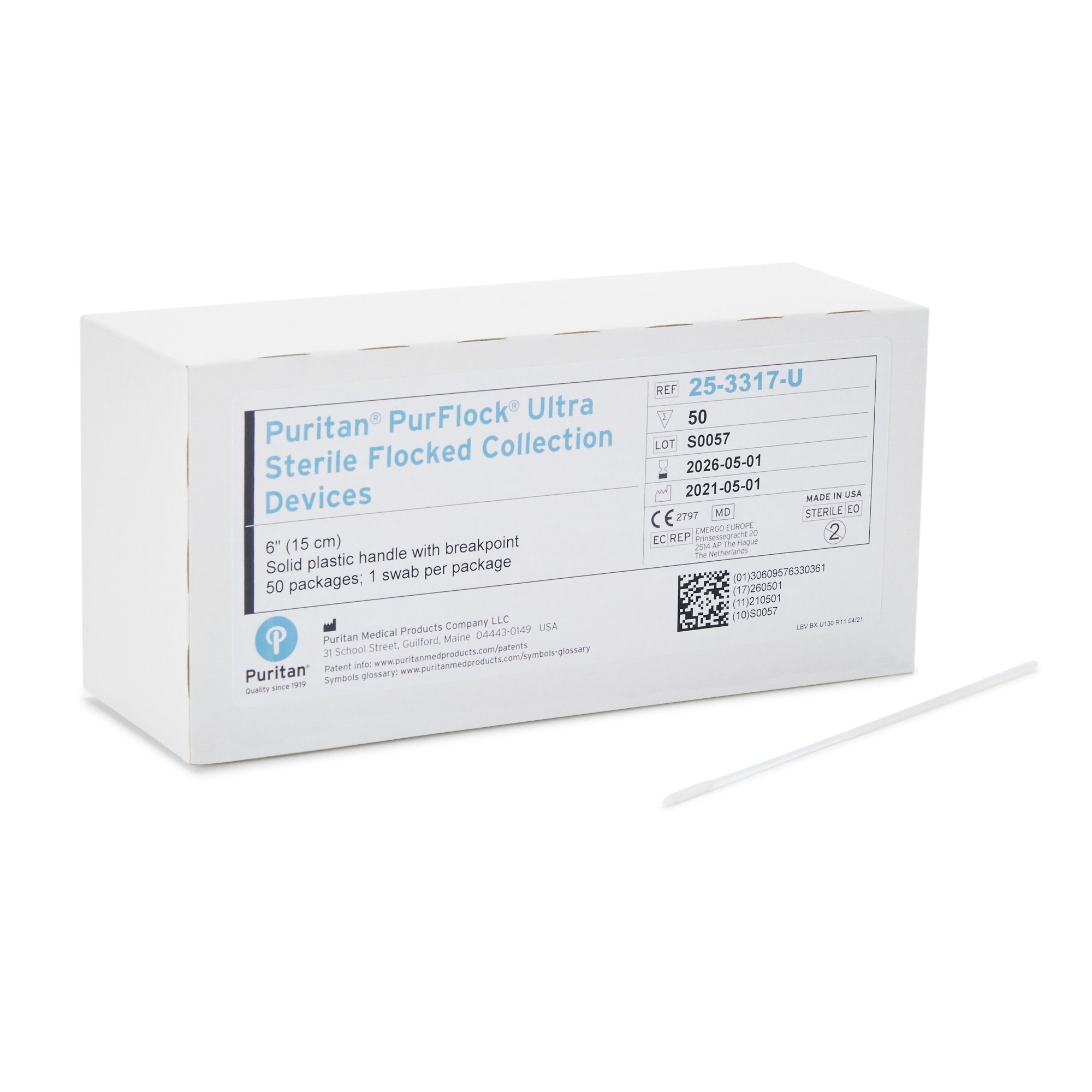 PurFlock Ultra Nasopharyngeal Collection Swab, 6-Inch Length MK 851504