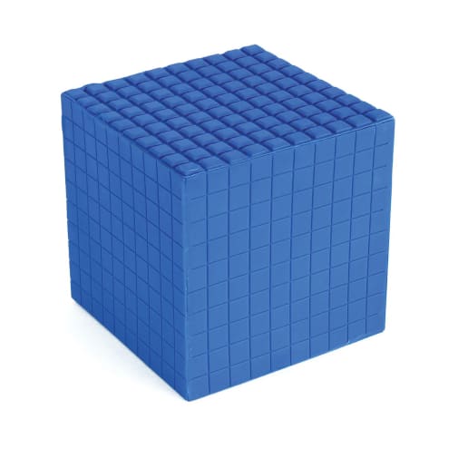 Interlocking Blue Decimeter Cube