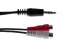 3.5mm Male to (2) RCA Female Y-Cable, 0.5 ft (6 In.)