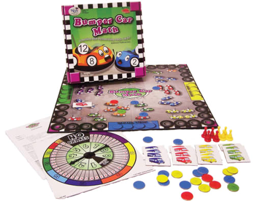 Bumper Car Math Add Subtract Game