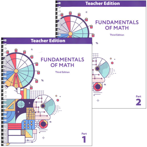 BJU Press Fundamentals of Math Teacher Edition 3rd Edition