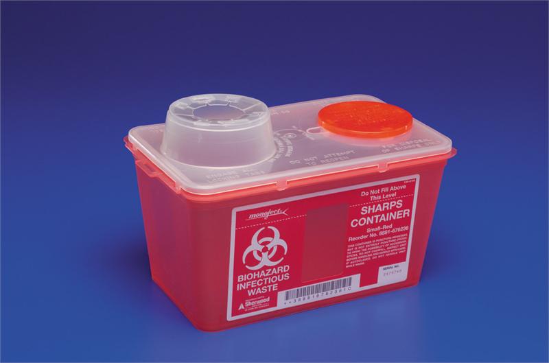 Monoject Multi-purpose Sharps Container, 3.5 Gallon, 17.7 x 6 x 10 Inch MK 163410