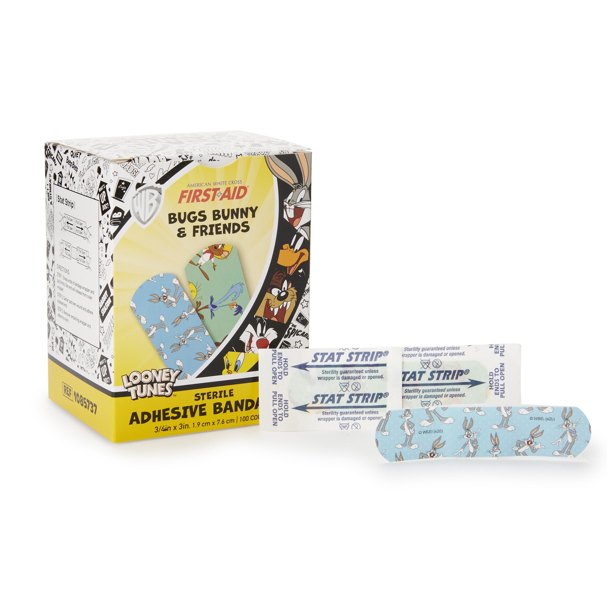 Looney Tunes Stat Strip Bugs Bunny /Daffy Duck Adhesive Strip,  x 3 Inch MK 557630