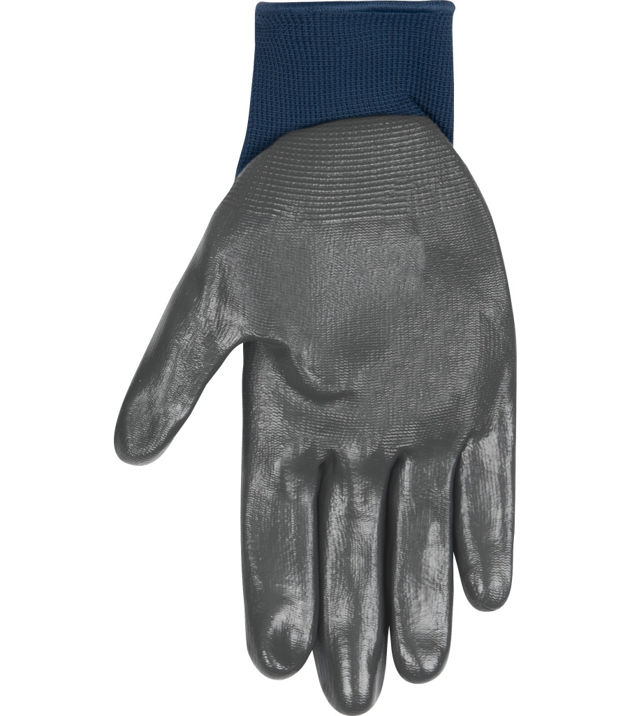 Navy Blue Polyester Knit Shell & Nitrile Palm, Blue, large image number 1