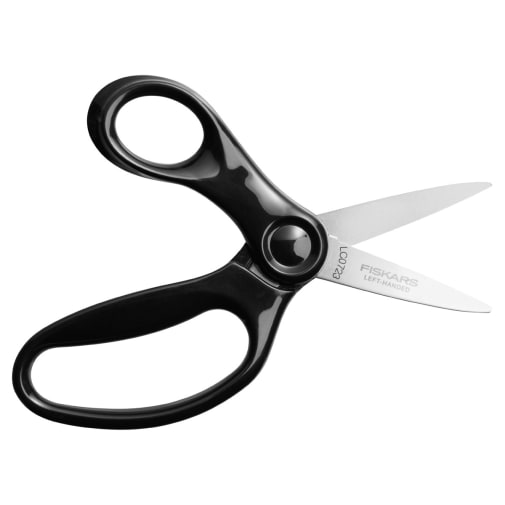 Fiskars Kids Pointed-tip Left-handed Scissors 5" (black)