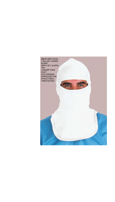 Knit Hoods Long 2-ply: 7 oz. Knit Nomex® Blend, NFPA 1971 & NFPA 70E, ATPV 10.1