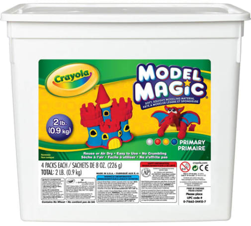 Crayola Model Magic Modeling Compound, Primary Colors, 2lb Tub
