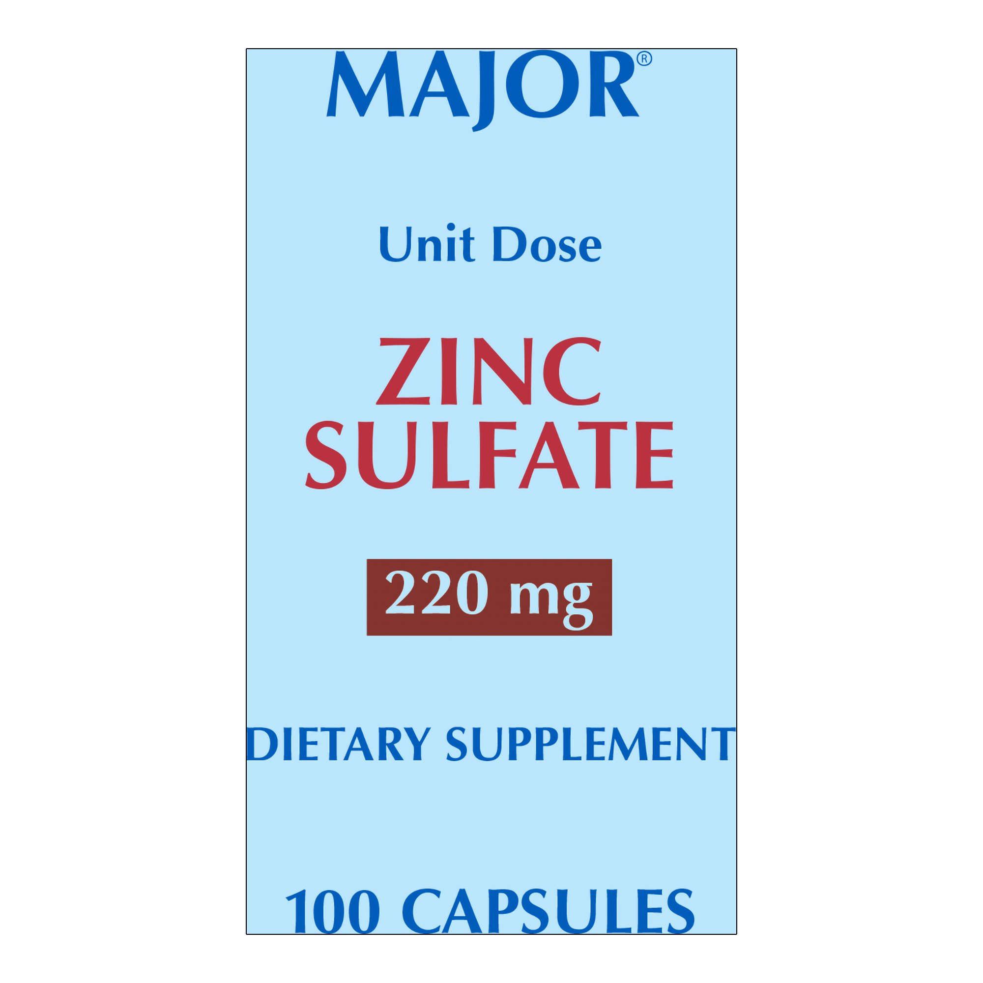 Major 220-mg Zinc Sulfate Capsules MK 1215377