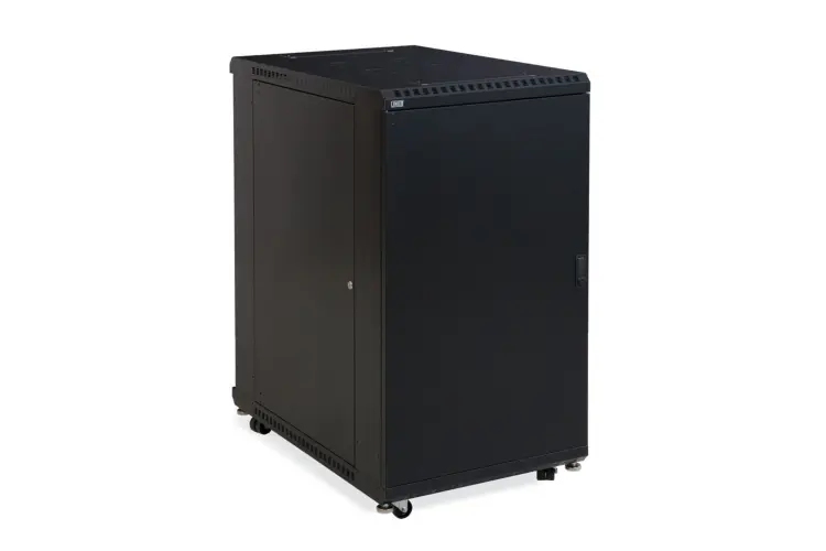22U LINIER Server Cabinet - Solid/Solid Doors - 36in Depth