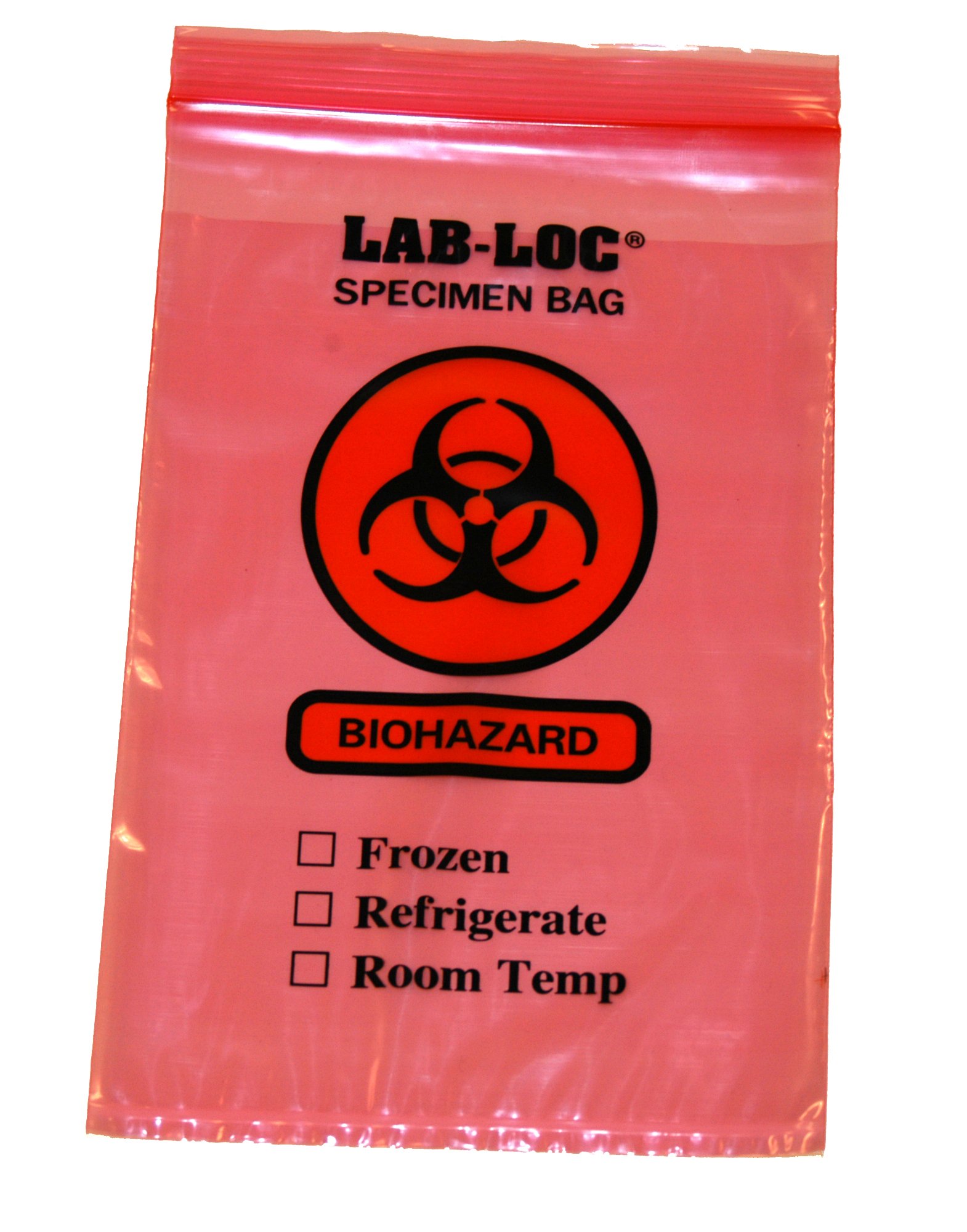 Lab-Loc Specimen Transport Bag, Document Pouch, Zip Close, Red Tinted, 6 x 9 MK 584264