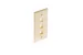 Keystone Wall Plate, 3 Port, Beige / Ivory