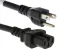 AC Power Cord, 5-15P to C15, 14 AWG, 2ft