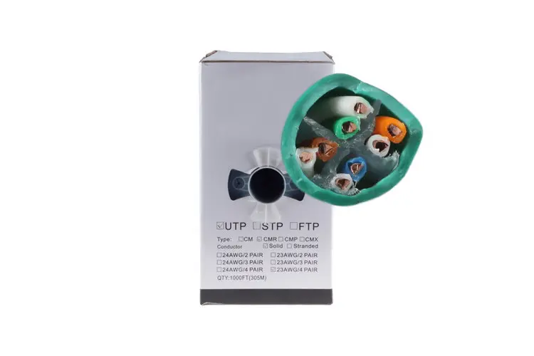 Cat6 Ethernet Cable, 1000' Pull Box, 550MHZ UTP, Green Cat6 Ethernet Cable, 1000' Pull Box, 550MHZ UTP, Green