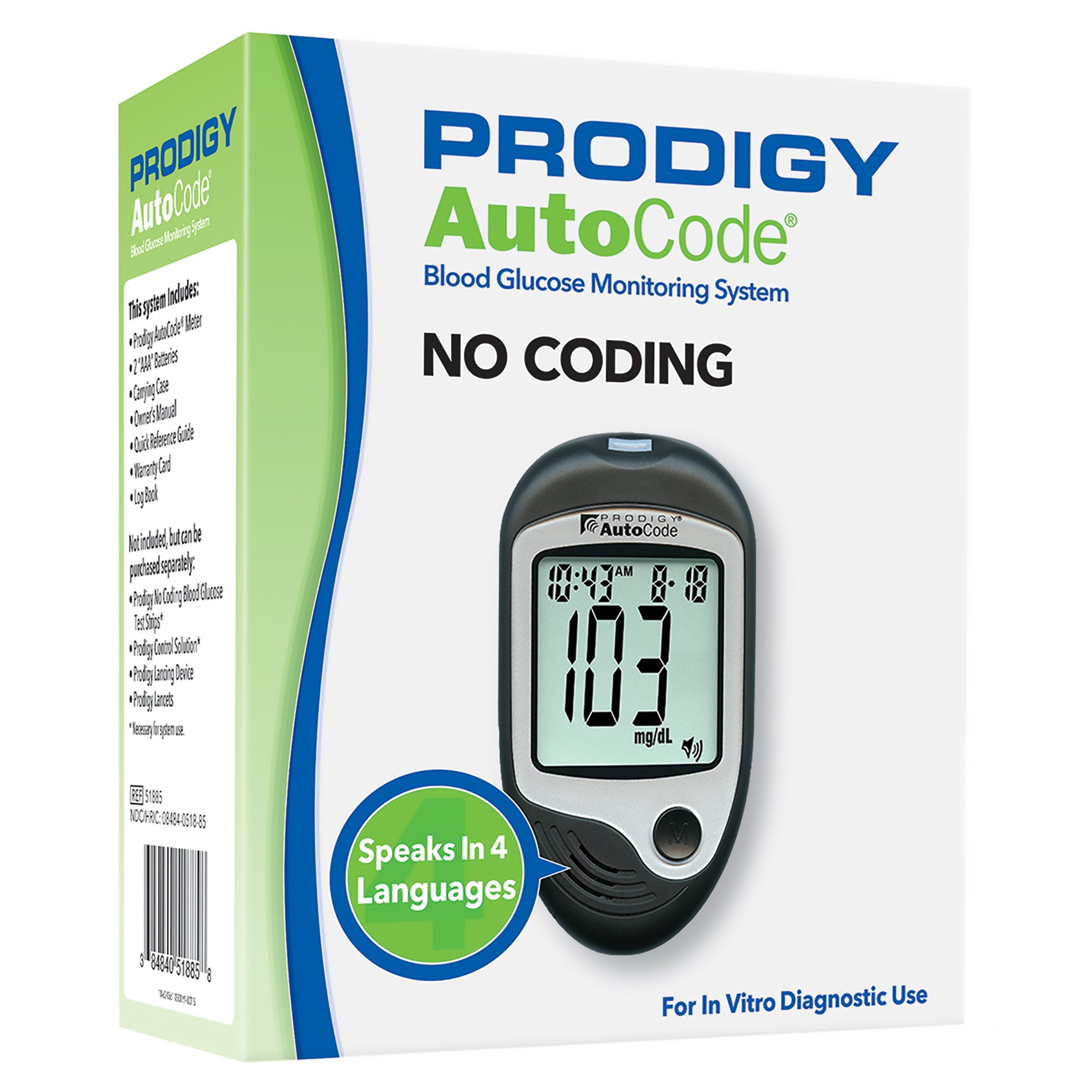 Prodigy AutoCode Blood Glucose Monitory System MK 842600