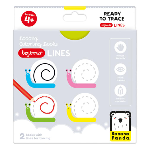 Looong Coloring Book: Beginner Lines