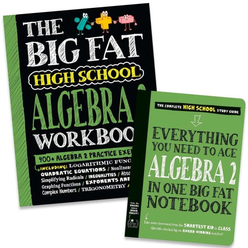 Big Fat High School Algebra 2 Notebook and Workbook Set
