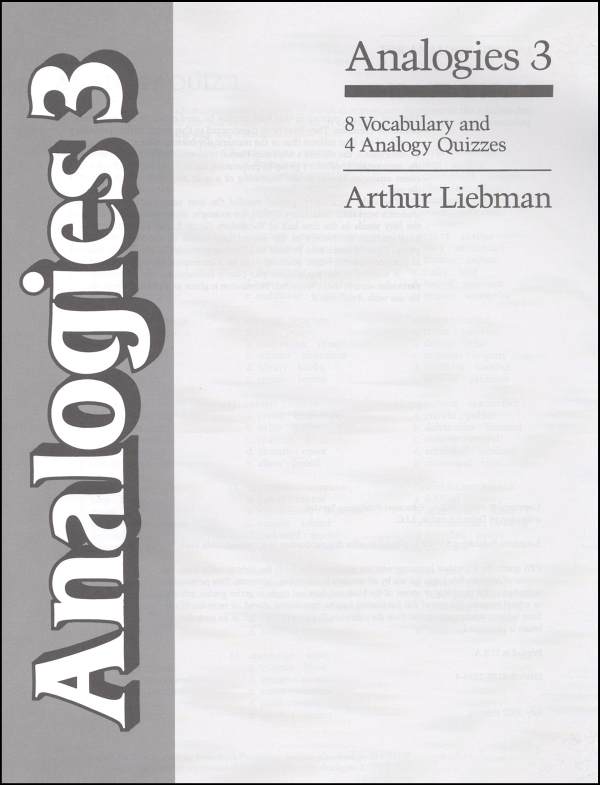 Analogies 3 Analogy and Vocab Quizzes