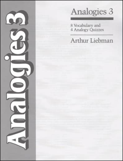 Analogies 3 Analogy and Vocab Quizzes