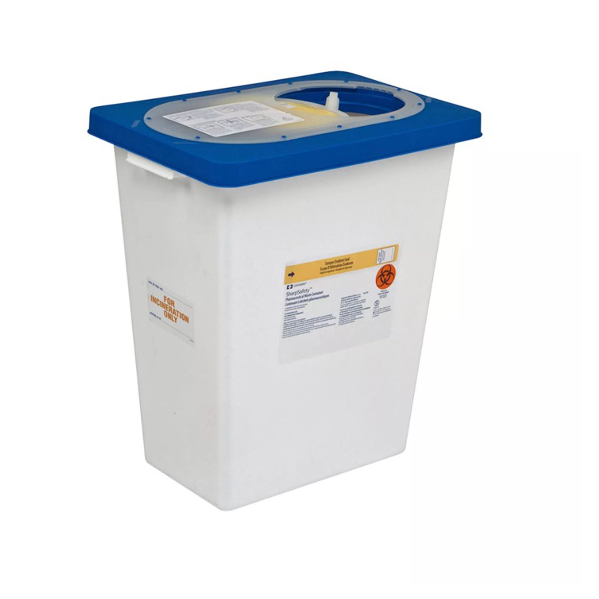 PharmaSafety Pharmaceutical Waste Container, 12 Gallon, 18 x 12 x 18 Inch MK 477428