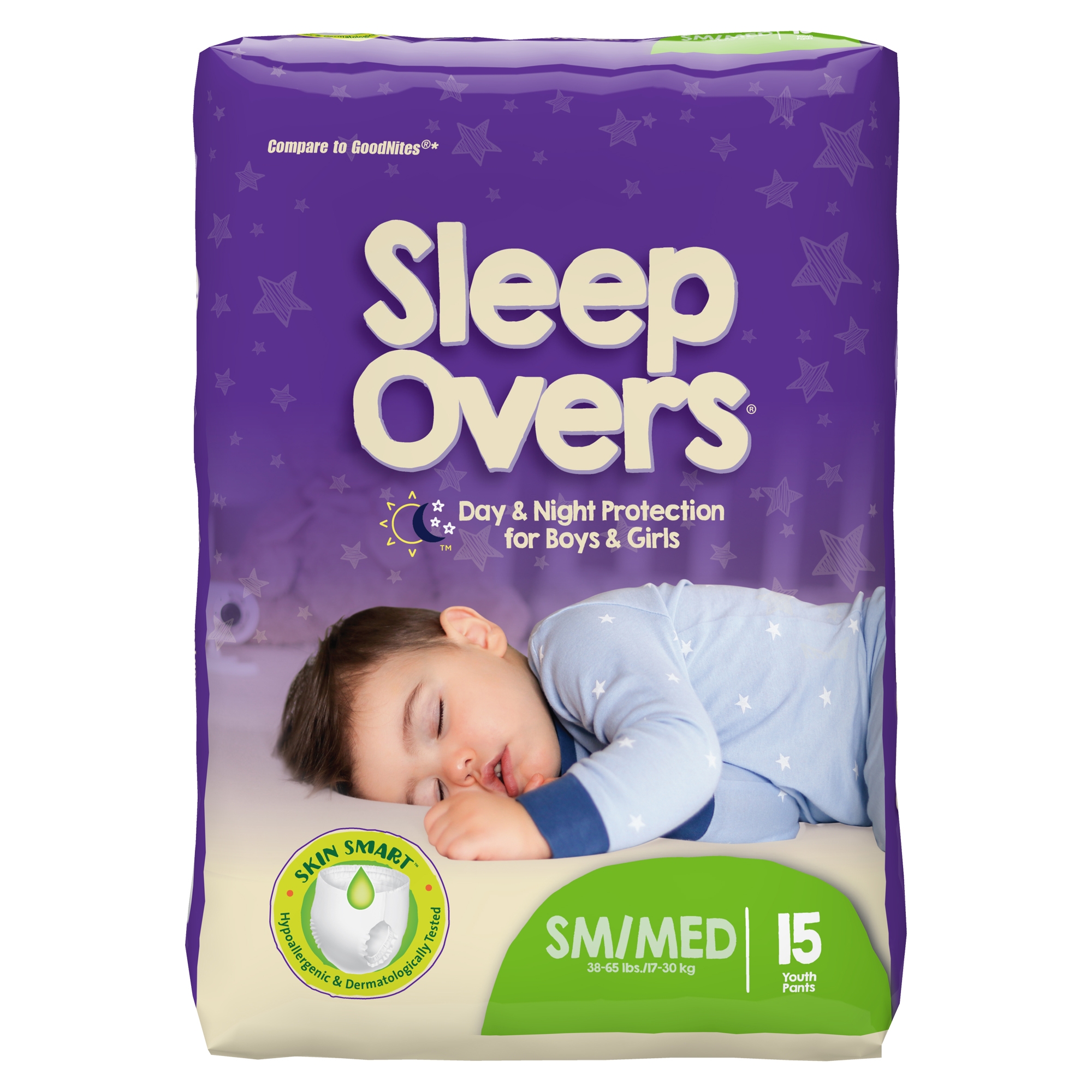 Cuties Sleep Overs Absorbent Underwear, Small / Medium MK 713142