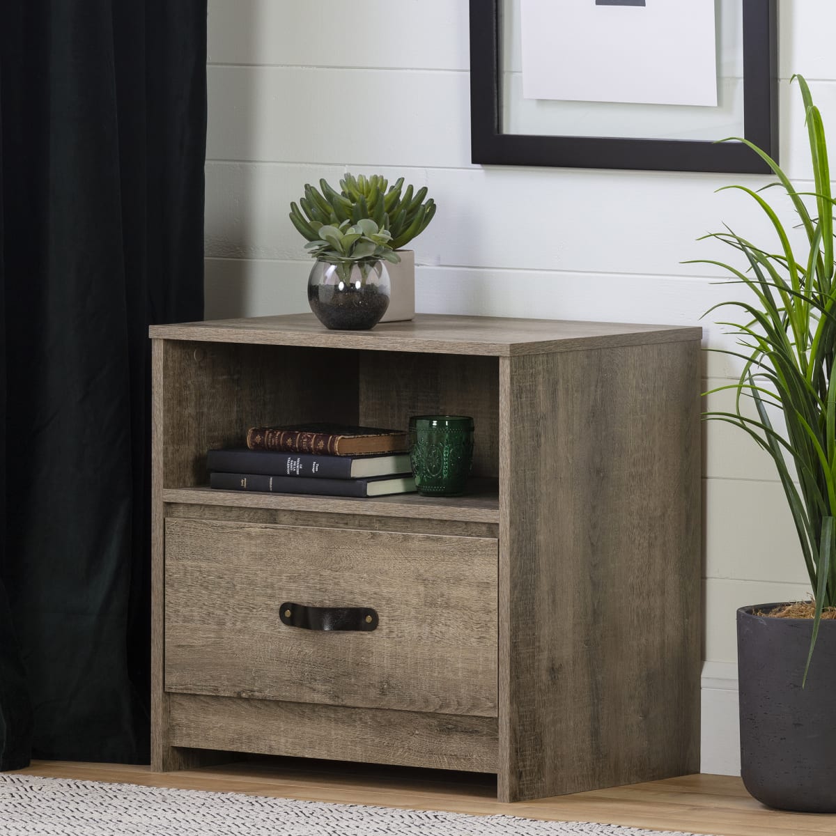 Sazena 1 Drawer Nightstand Nightstand Master Bedroom Furniture Products South Shore Furniture Us Furniture For Sale Designed And Manufactured In North America