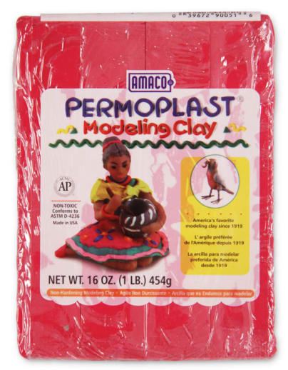Permoplast Modeling Clay Red 4-Stick 1 lb.